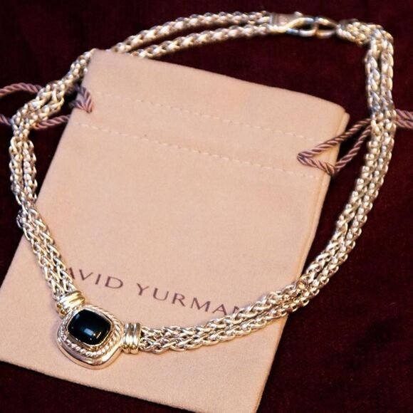 David Yurman black onyx choker necklace - Picture 3 of 5